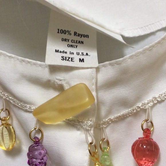 NWT Unique Vintage Lisa Peron Sz M Rayon Jacket w Bead Enhancement - Picture 5 of 8